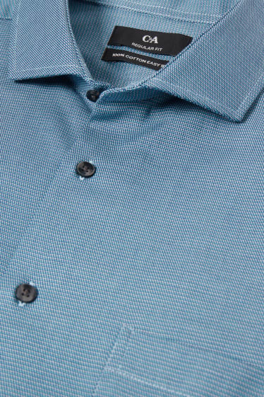 Men - Business shirt - regular fit - cutaway collar - easy-iron - green
