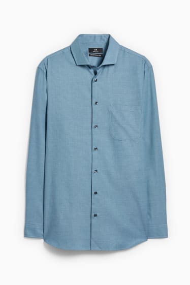Home - Camisa formal - regular fit - cutaway - fàcil de planxar - verd