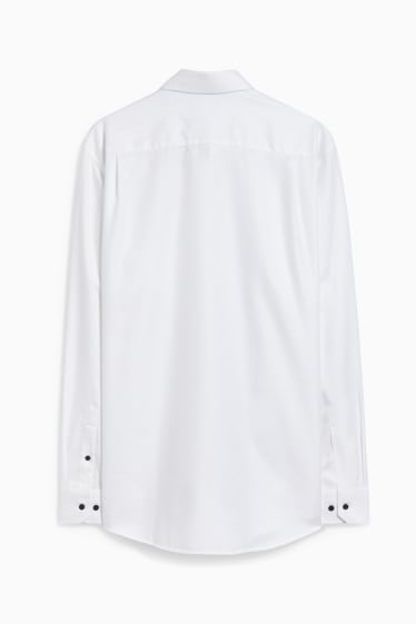 Hommes - Chemise de bureau - regular fit - col cutaway - facile à repasser - blanc crème