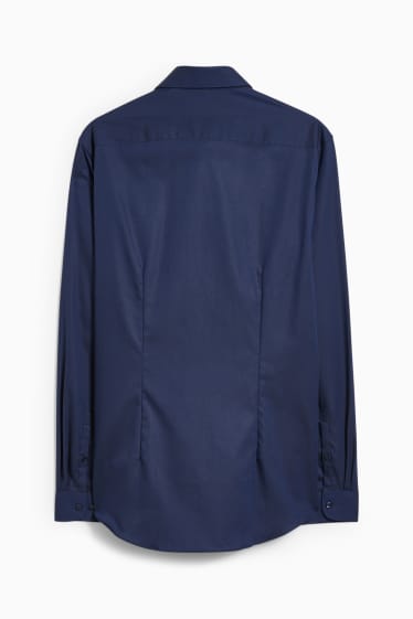 Home - Camisa formal - slim fit - Kent - fàcil de planxar - blau fosc