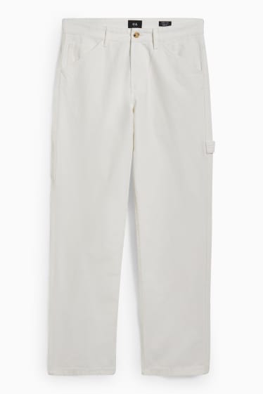 Hombre - Pantalón cargo - relaxed fit - blanco roto