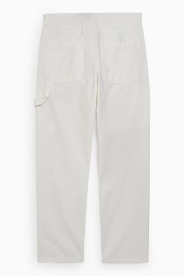 Bărbați - Pantaloni cargo - relaxed fit - alb-crem