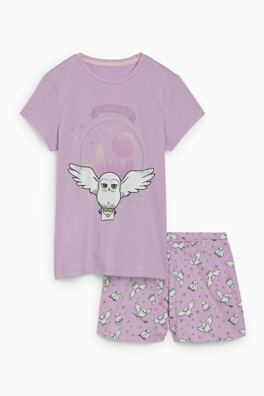 Bambini - Harry Potter - pigiama con pantaloni corti - viola chiaro