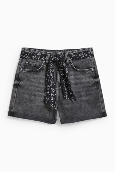 Children - Denim shorts - denim-dark gray