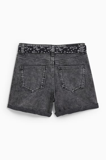 Children - Denim shorts - denim-dark gray