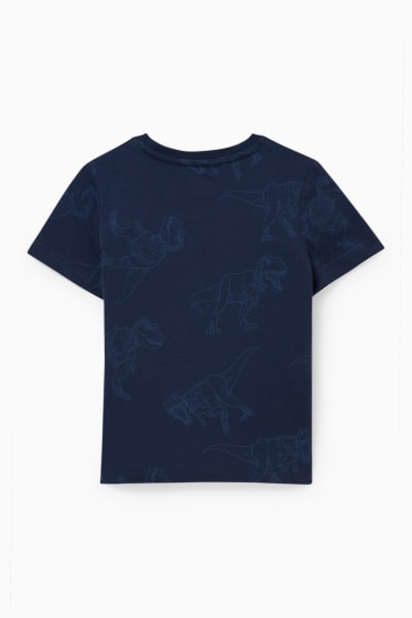 Enfants garçons - Jurassic World - T-shirt - effet brillant - bleu foncé