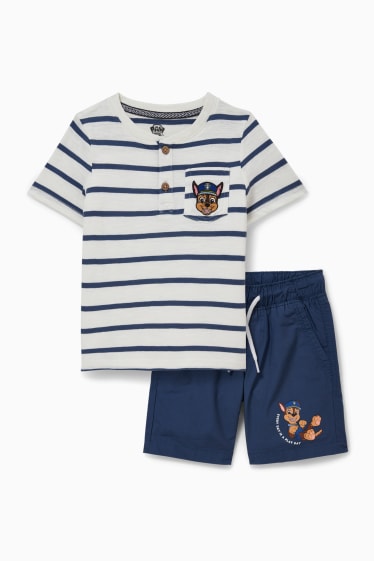 Niños - La Patrulla Canina - set - camiseta de manga corta y shorts - 2 piezas - azul oscuro