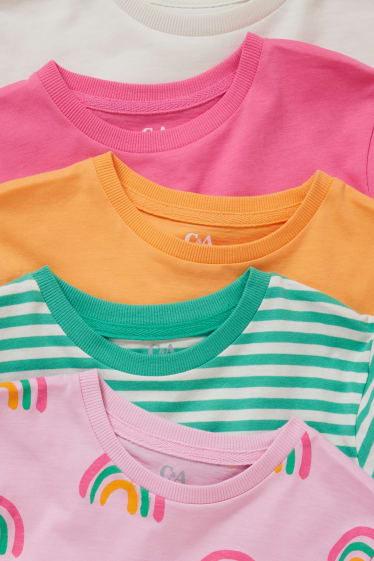 Kinder Mädchen - Multipack 5er - Kurzarmshirt - pink