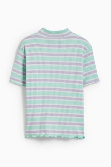 Enfants - T-shirt - à rayures - vert menthe