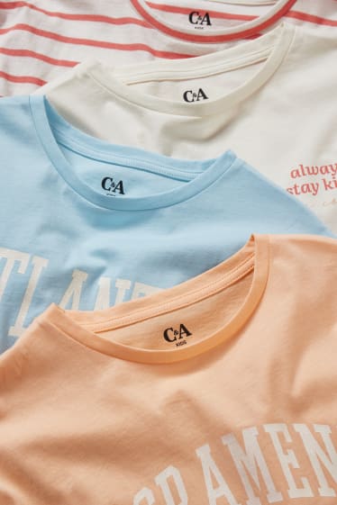 Enfants filles - Lot de 4 - T-shirts - blanc crème