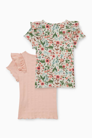 Enfants filles - Lot de 2 - T-shirts - rose