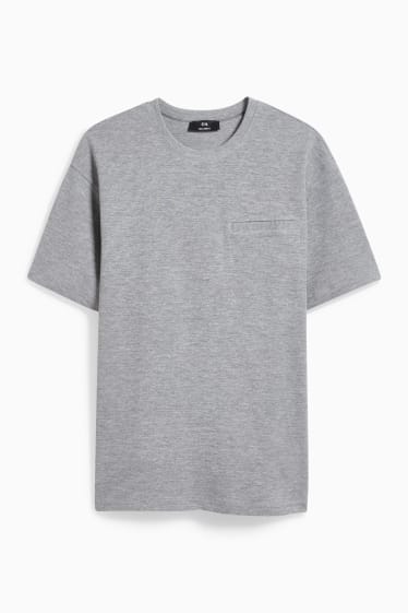 Hommes - T-shirt - gris chiné