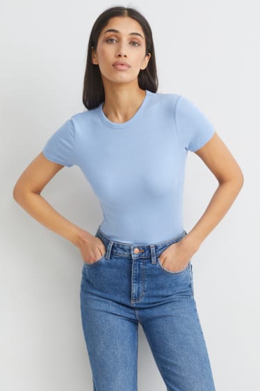 Damen - T-Shirt - hellblau