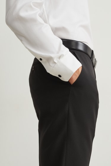 Hommes - Costume avec deux pantalons - coupe droite - 4 pièces - noir