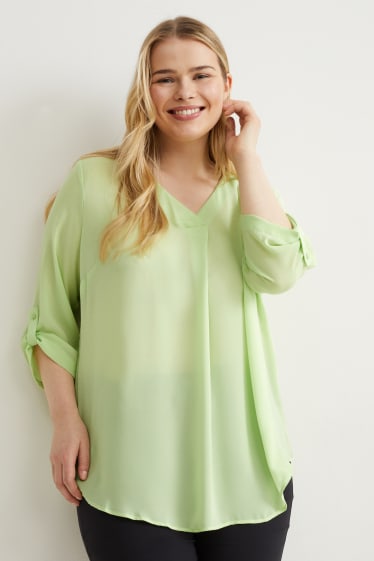 Dames - Set van 2 - blouse - lichtgroen