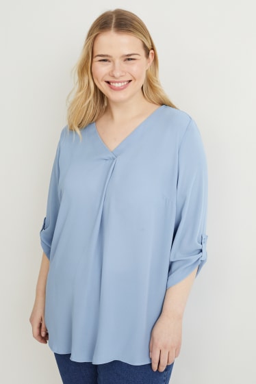 Damen - Multipack 2er - Bluse - hellblau