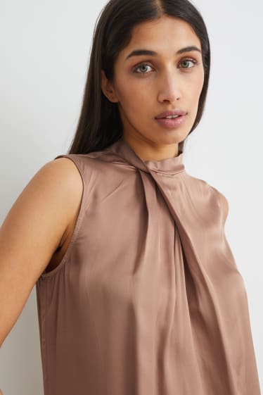 Damen - Blusentop - beige
