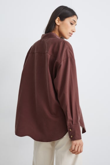 Women - Blouse - dark brown