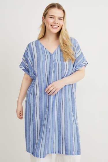 Dames - Tuniek - gestreept - blauw