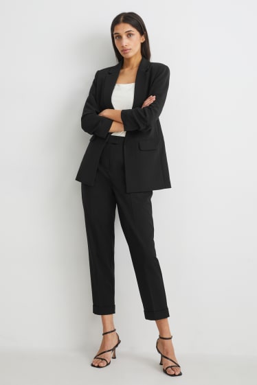 Dona - Pantalons formals - regular fit - 4 Way Stretch - negre