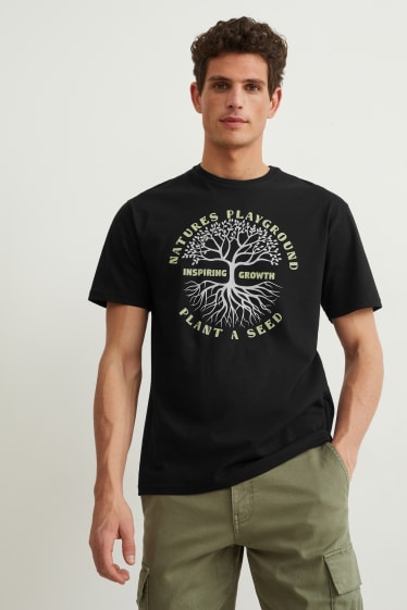 Heren - T-shirt - zwart