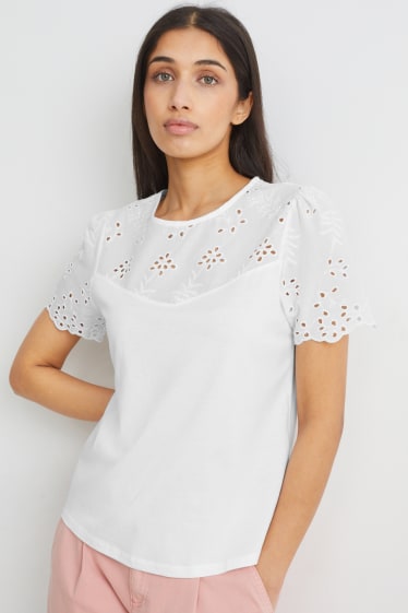 Femmes - T-shirt - blanc