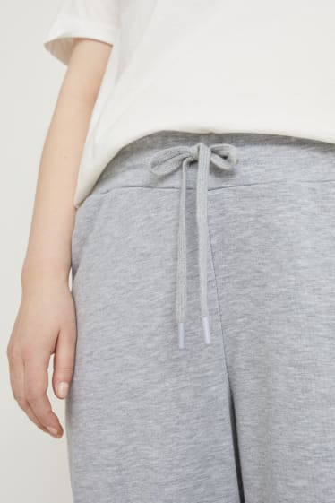Femei - Pantaloni de trening - gri deschis melanj