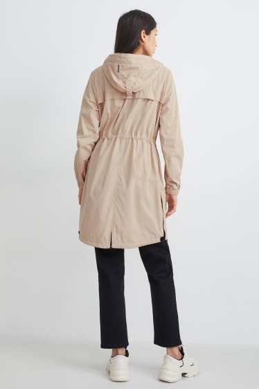 Women - Parka with hood - taupe