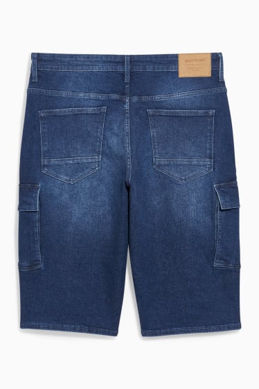 Uomo - Shorts cargo di jeans - jeans blu scuro