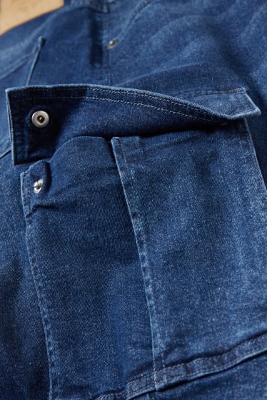 Uomo - Shorts cargo di jeans - jeans blu scuro