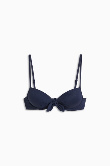 Mujer - Top de bikini con aros - con relleno - LYCRA® XTRA LIFE™ - azul oscuro