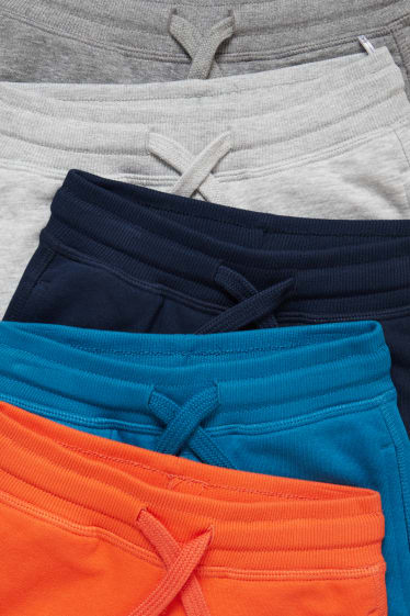 Enfants garçons - Lot de 5 - bermudas en molleton - bleu foncé