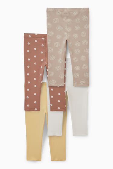 Neonati - Confezione da 4 - leggings per neonati - beige