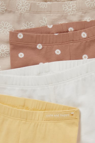 Neonati - Confezione da 4 - leggings per neonati - beige