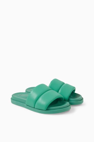 Women - Sandals - faux leather - green