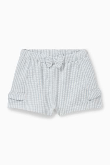 Bébés filles - Short bébé - à rayures - bleu clair