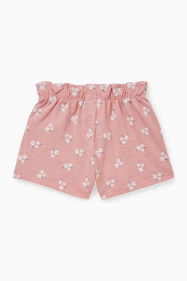 Bébés - Short bébé - à fleurs - rose foncé