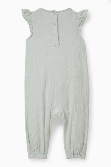 Babys - Baby-Jumpsuit - gepunktet - mintgrün