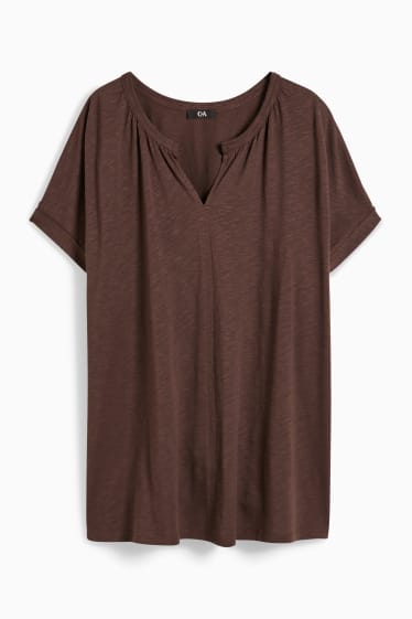 Mujer - Camiseta - marrón oscuro