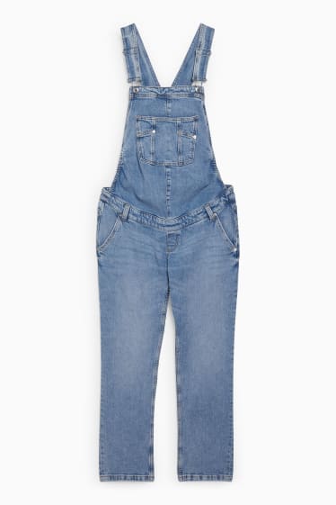 Women - Maternity dungarees - straight fit - LYCRA® - blue denim