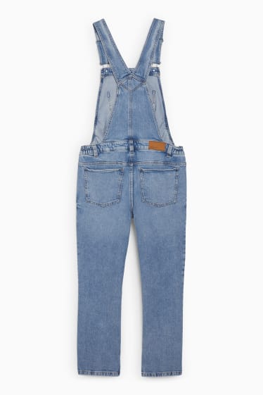 Women - Maternity dungarees - straight fit - LYCRA® - blue denim