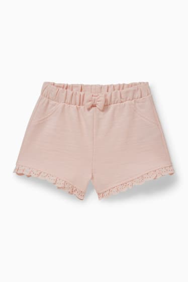 Neonati - Shorts di felpa per neonati - rosa
