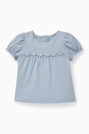 Baby Mädchen - Baby-Kurzarmshirt - hellblau