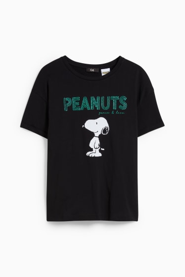 Dames - T-shirt - Peanuts - zwart