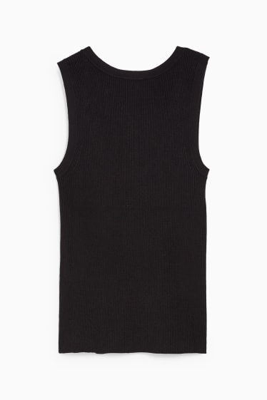 Femmes - Gilet de maille basique - noir