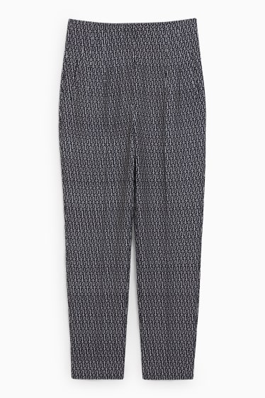 Dona - Pantalons - high waist - tapered fit - estampats - negre/blanc