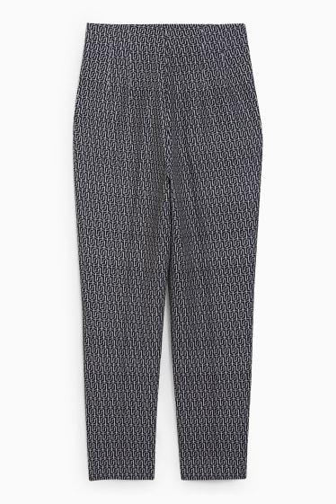 Dona - Pantalons - high waist - tapered fit - estampats - negre/blanc