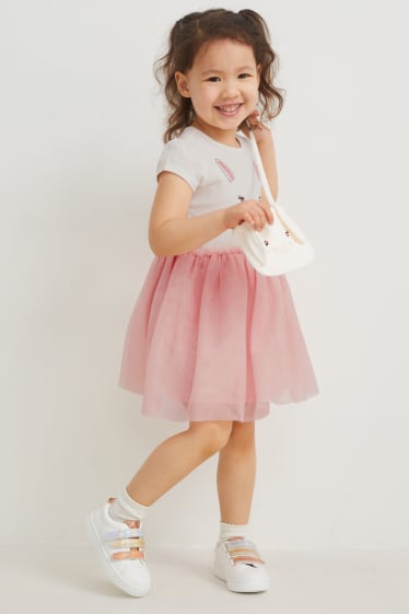 Kinderen - Set - jurk en tasje - 2-delig - roze