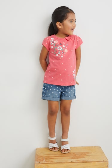 Children Girls - Multipack of 2 - denim shorts - denim-light blue