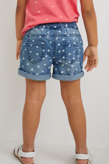 Children Girls - Multipack of 2 - denim shorts - denim-light blue